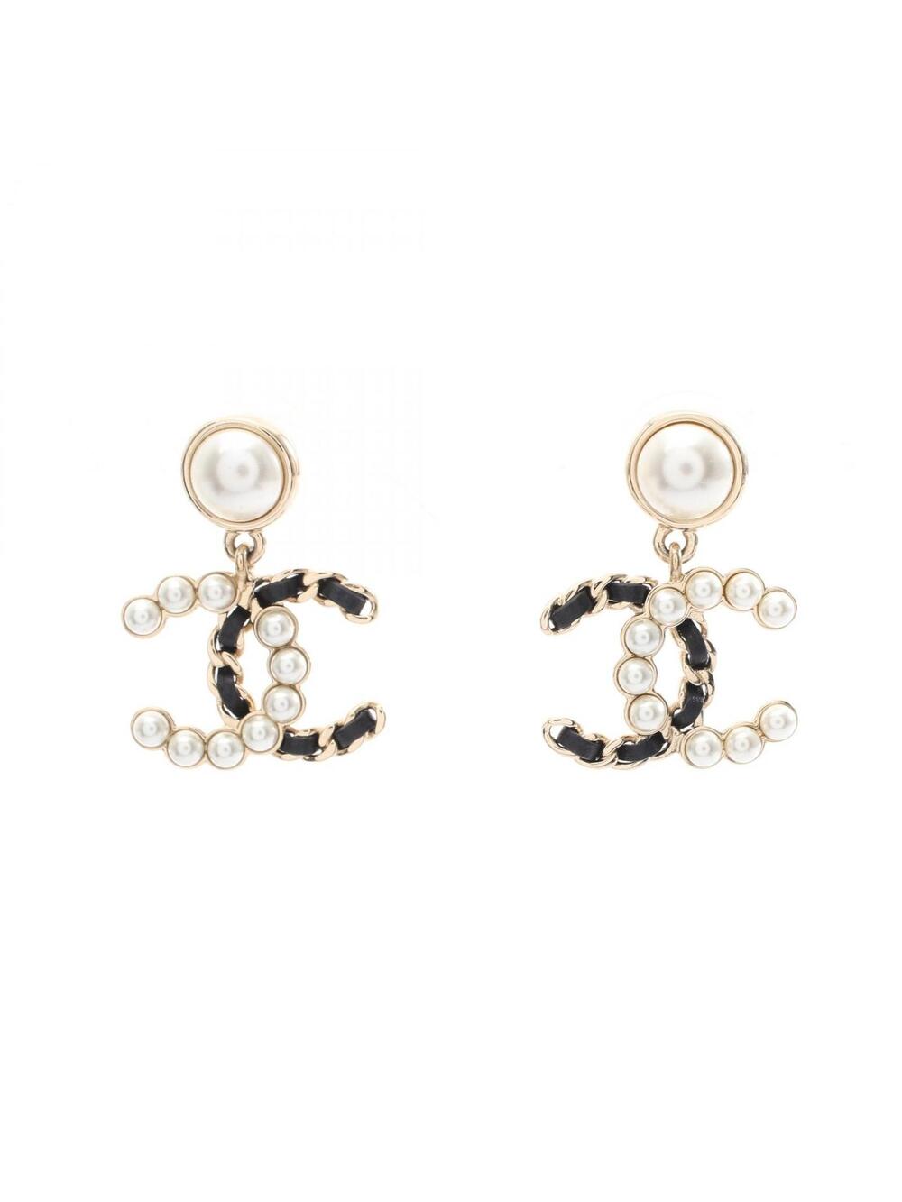 Chanel B25K Coco Mark Pierced Earrings #283988C85B